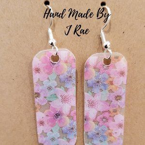 Hand Made By J Rae Floral Earrings.  Style E1067